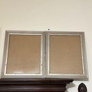 pinnacle Two Picture Art Frames shimmery Gold Distressed Glass Top  16.5 x 13.5”